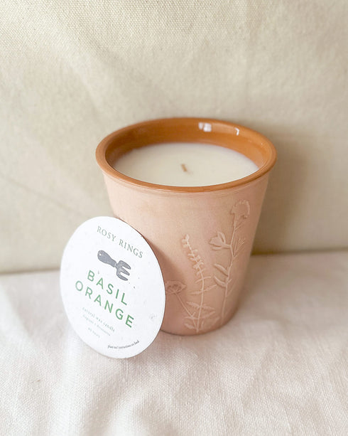 Potted Candle - Basil Orange